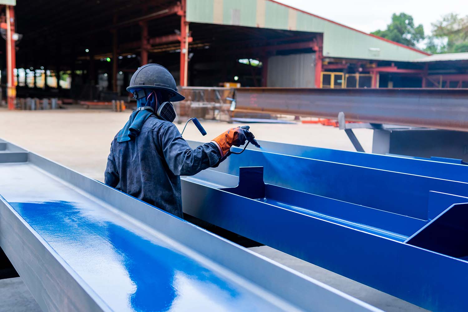 Industrial painting and blasting of fabricated steel